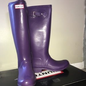 Never Worn Hunter Original Tall Boots - Purple